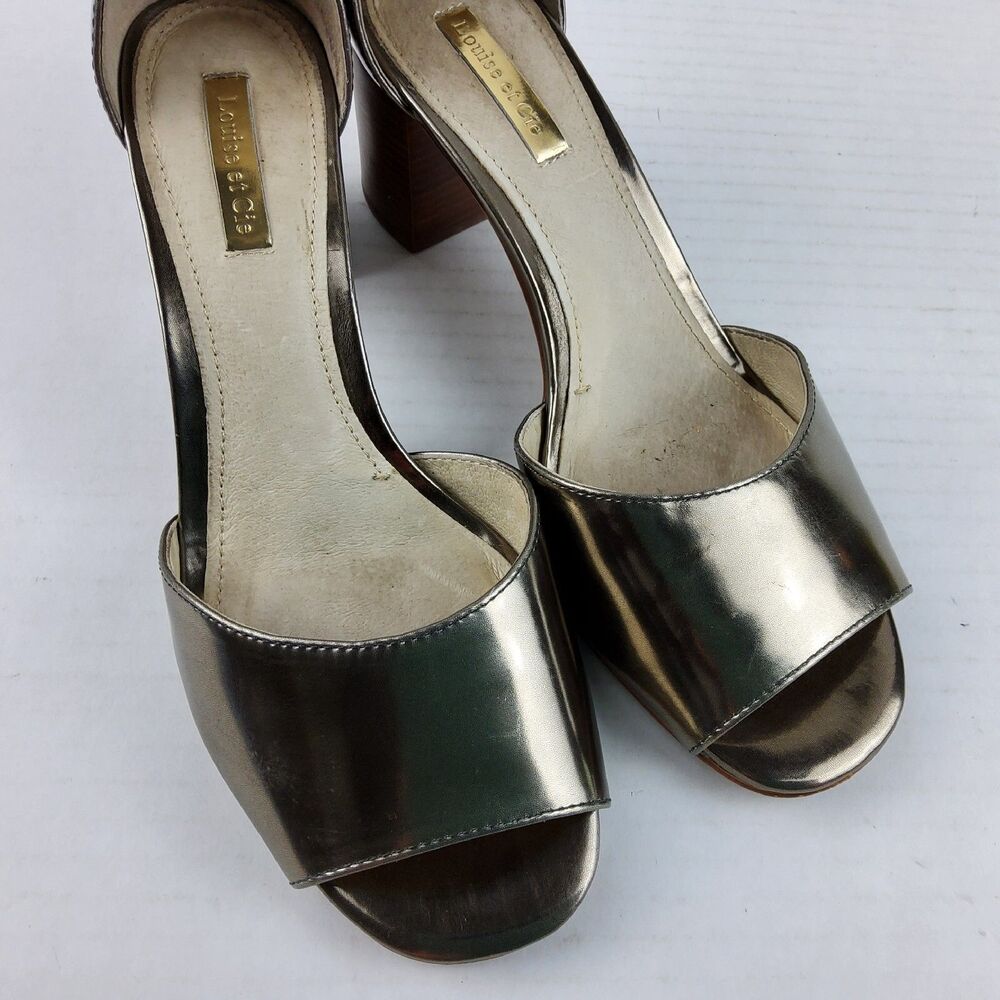 Louise Et Cie Women's Lo-Karisa Metallic Bronze Heels Sandals Size 7.5M - Picture 7 of 8
